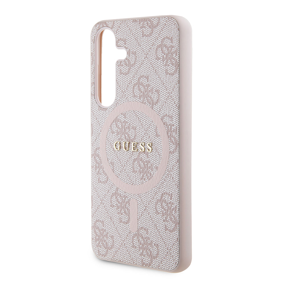 MagSafe Case for Samsung Galaxy S24 S921, Guess, 4G Collection, Pink