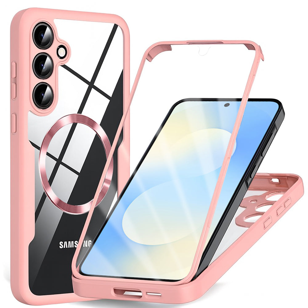 Etui MagSafe dla Samsung Galaxy S25 FE, Techsuit, ColorVerse 360, Różowy