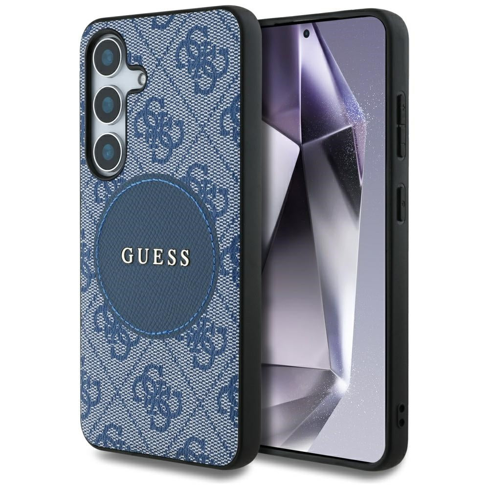 Etui MagSafe dla Samsung Galaxy S25+ S936, Guess, 4G Circle Classic Logo, Niebieskie