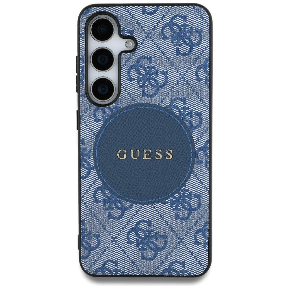 Etui MagSafe dla Samsung Galaxy S25+ S936, Guess, 4G Circle Classic Logo, Niebieskie