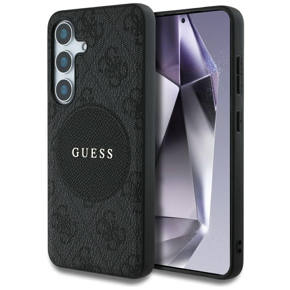 Etui MagSafe dla Samsung Galaxy S25+ S936, Guess, 4G Circle Classic Logo, Czarne