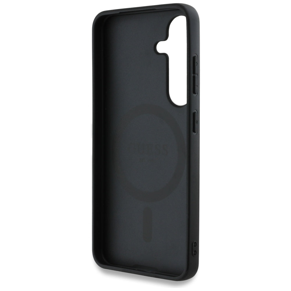 Etui MagSafe dla Samsung Galaxy S25+ S936, Guess, 4G Circle Classic Logo, Czarne