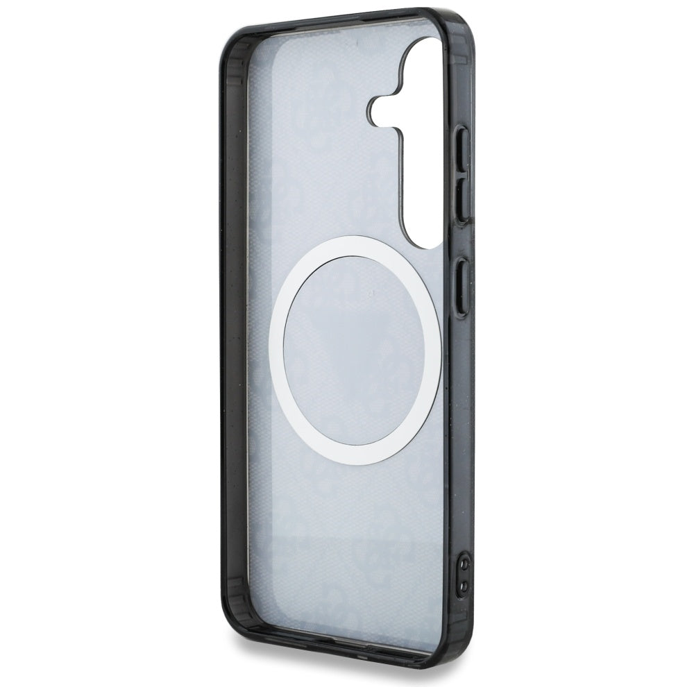 Etui MagSafe dla Samsung Galaxy S25+ S936, Guess, IML Glitter 4G Circle Triangle, Czarne