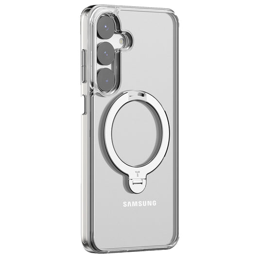Etui MagSafe dla Samsung Galaxy S25+ S936, Torras, Ostand Spin, Przezroczyste