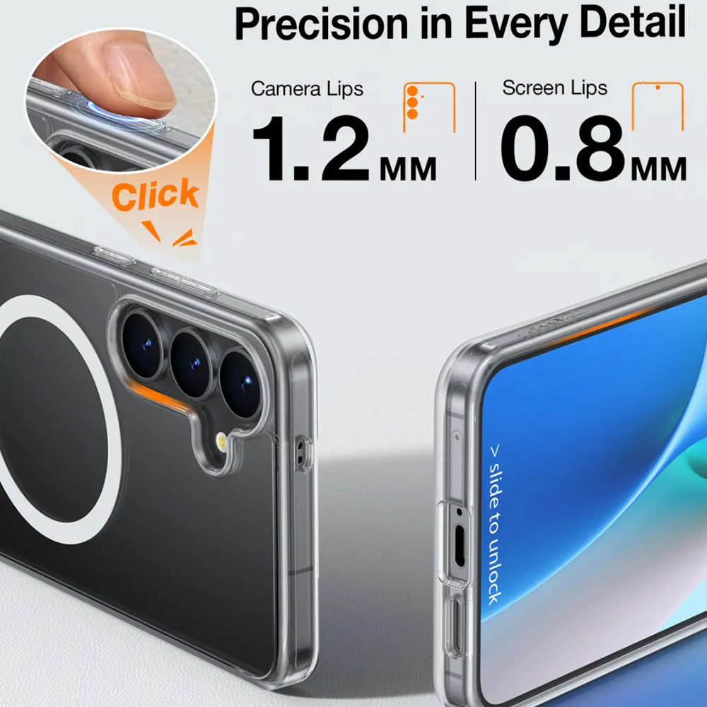 Etui MagSafe dla Samsung Galaxy S25+ S936, Torras, Pstand, Przezroczyste