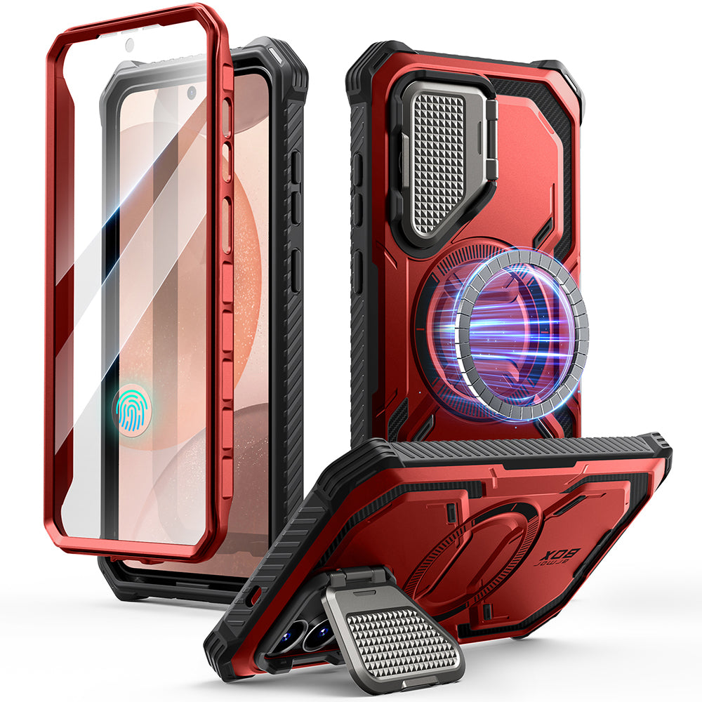 Etui MagSafe dla Samsung Galaxy S25 S931, i-Blason, ArmorBox, Czerwone