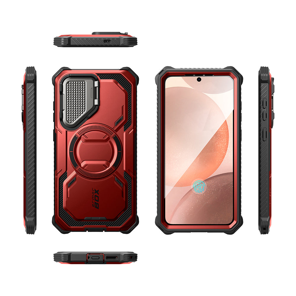 Etui MagSafe dla Samsung Galaxy S25 S931, i-Blason, ArmorBox, Czerwone