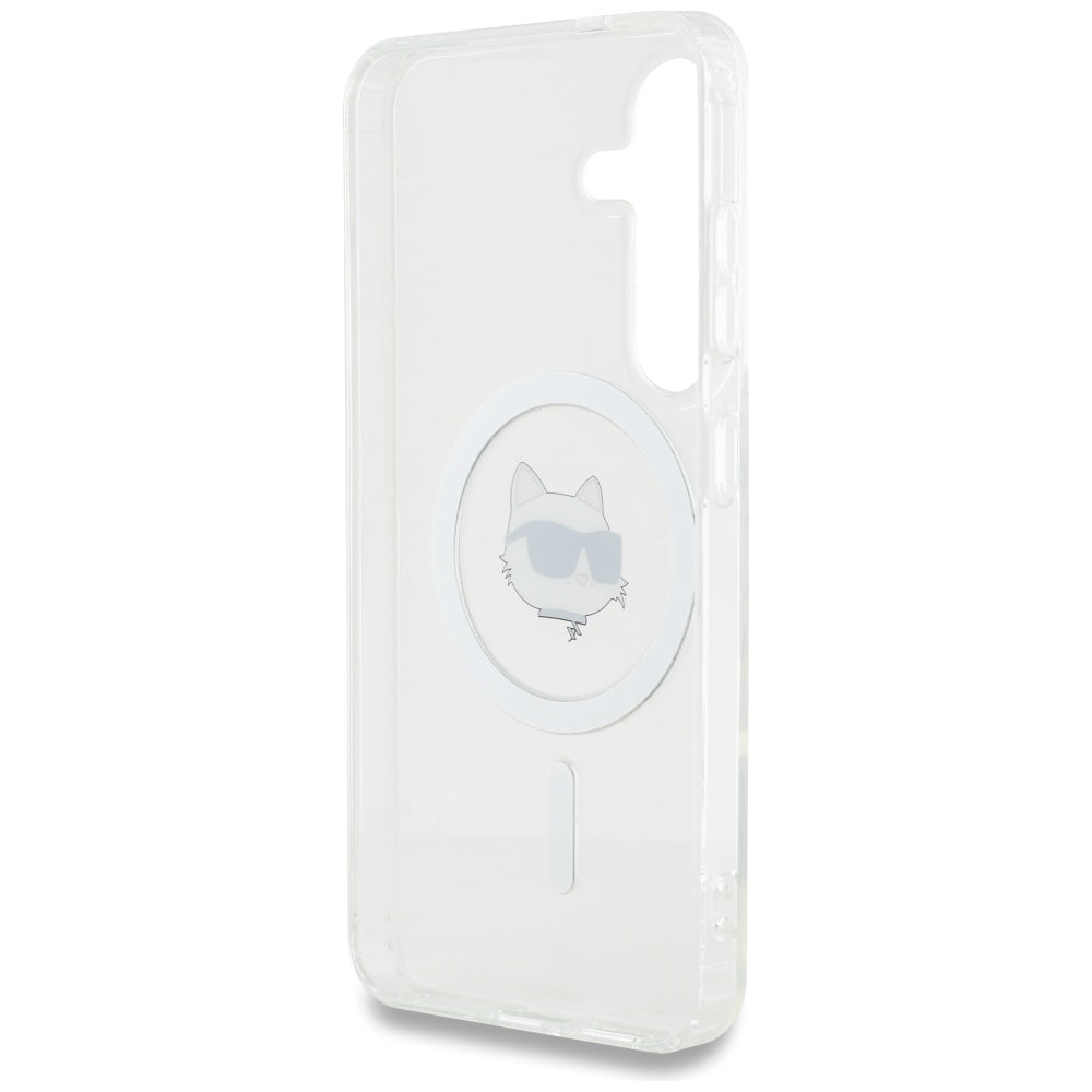 Etui MagSafe dla Samsung Galaxy S25 S931, Karl Lagerfeld, IML Choupette's Head, Białe