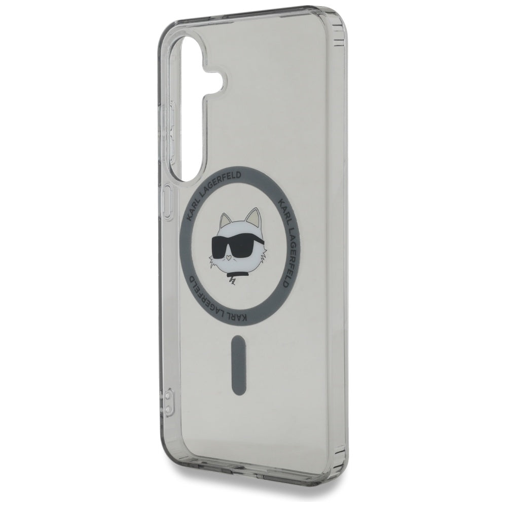 MagSafe Case for Samsung Galaxy S25 S931, Karl Lagerfeld, IML Choupette's Head, Black