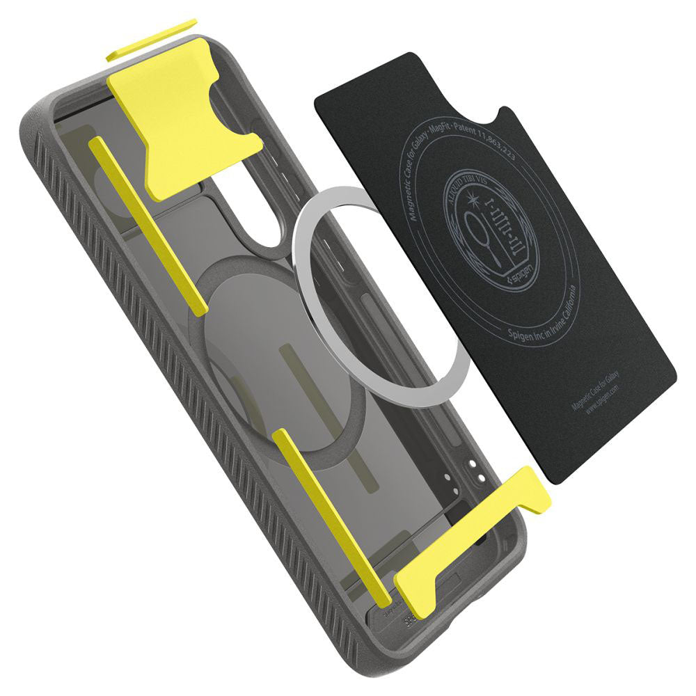 Etui MagSafe dla Samsung Galaxy S25 S931, Spigen, Rugged Armor, Szare ACS08999