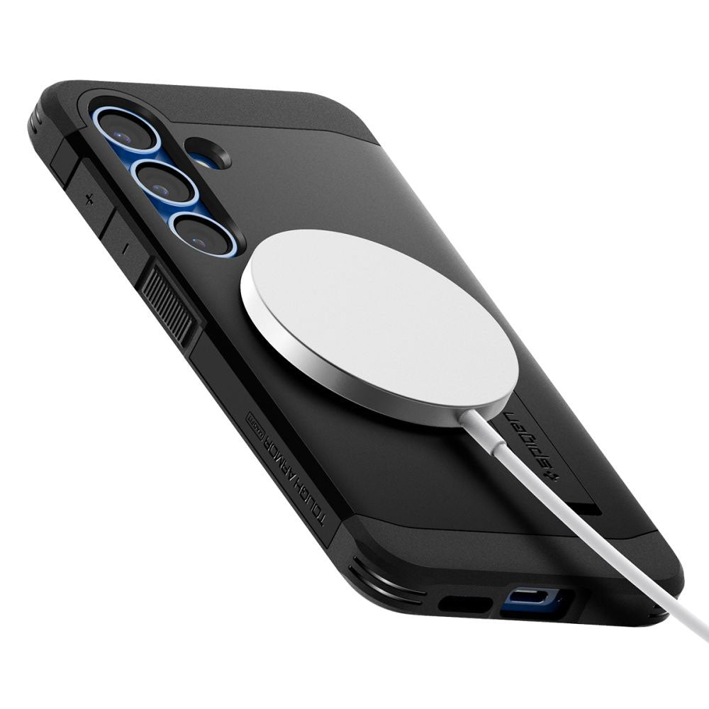 Etui MagSafe do Samsung Galaxy S25 S931, Spigen, Tough Armor, czarne ACS09008
