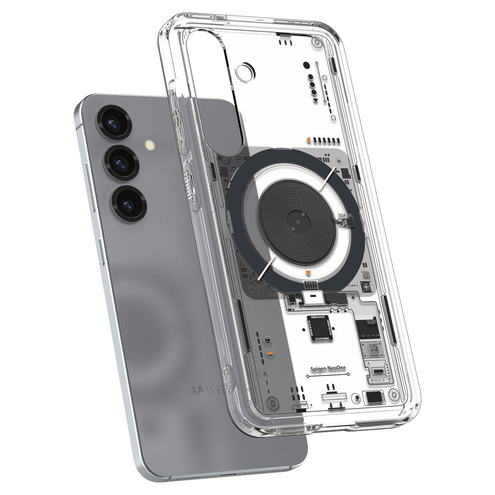 Etui MagSafe dla Samsung Galaxy S25 S931, Spigen, Ultra Hybrid Neo One, Przezroczyste ACS09470