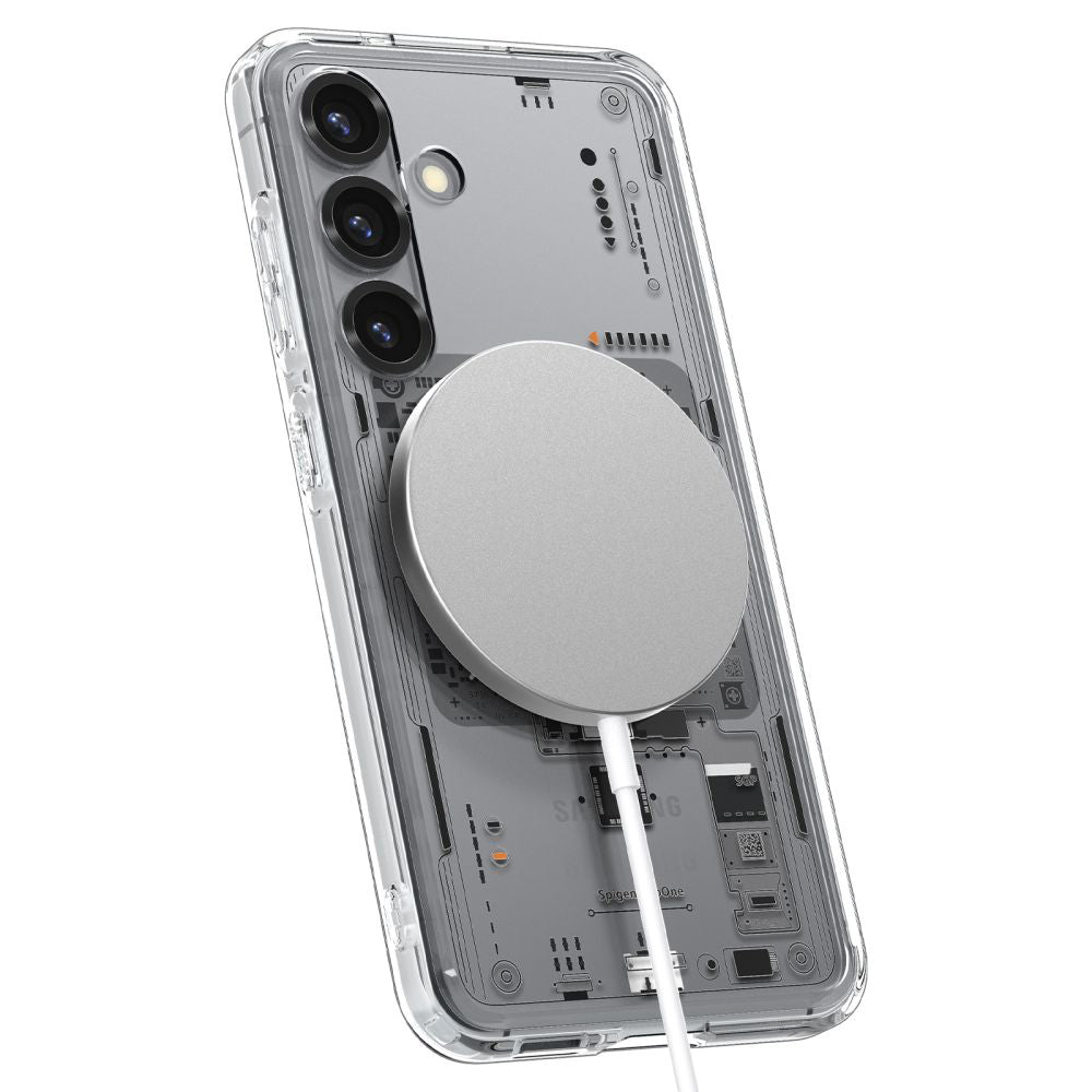 Etui MagSafe dla Samsung Galaxy S25 S931, Spigen, Ultra Hybrid Neo One, Przezroczyste ACS09470