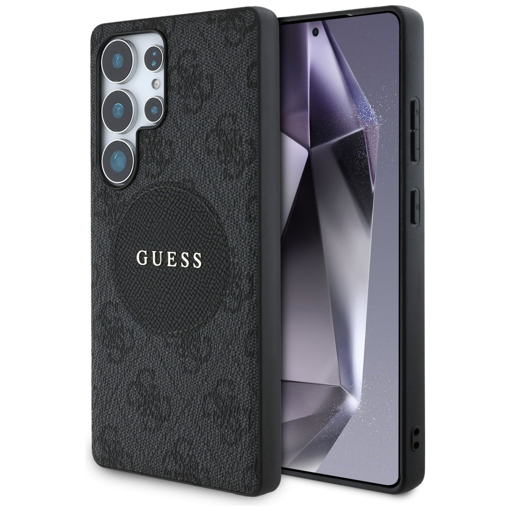 Etui MagSafe dla Samsung Galaxy S25 Ultra S938, Guess, 4G Circle Classic Logo, Czarne