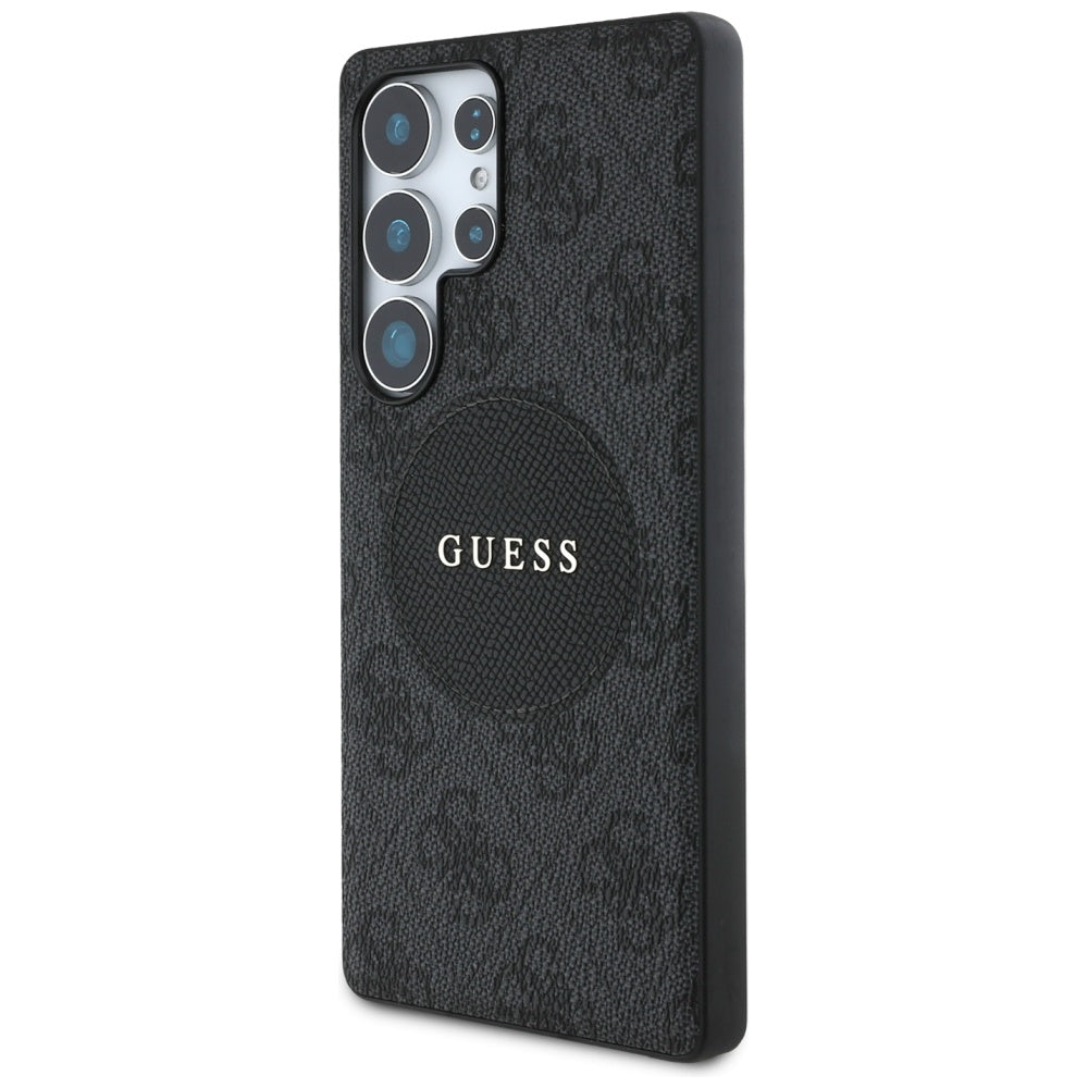 Etui MagSafe dla Samsung Galaxy S25 Ultra S938, Guess, 4G Circle Classic Logo, Czarne