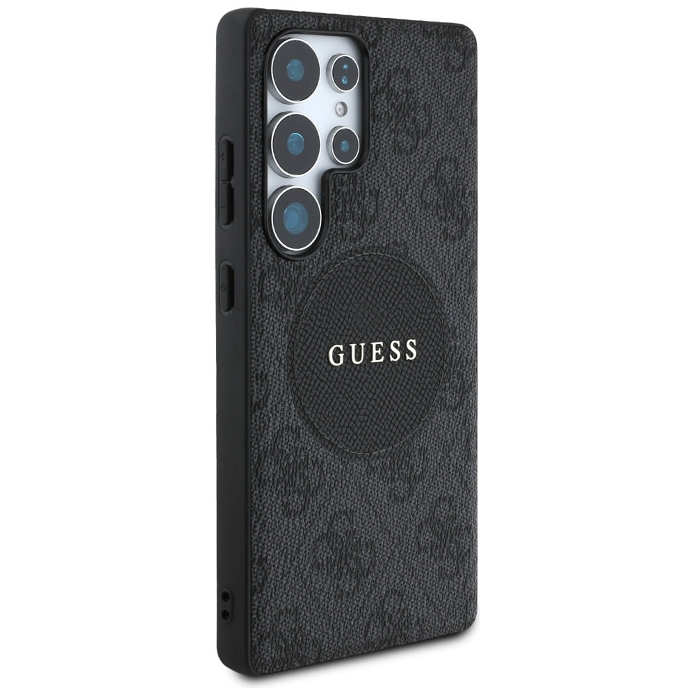 Etui MagSafe dla Samsung Galaxy S25 Ultra S938, Guess, 4G Circle Classic Logo, Czarne