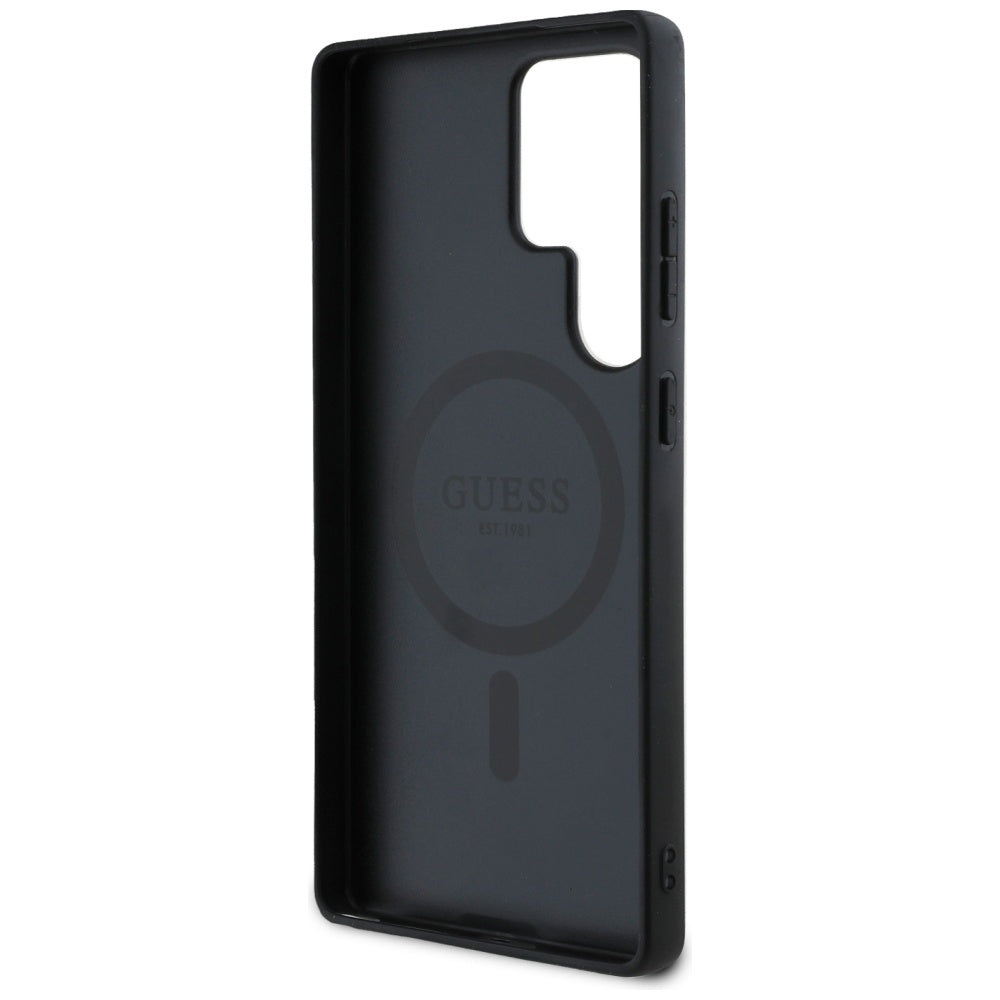 Etui MagSafe dla Samsung Galaxy S25 Ultra S938, Guess, 4G Circle Classic Logo, Czarne