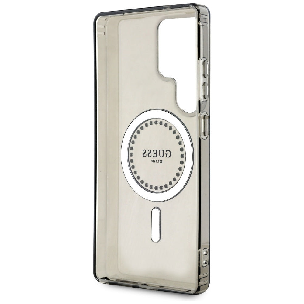 Etui MagSafe dla Samsung Galaxy S25 Ultra S938, Guess, IML Rhinestone, Czarne