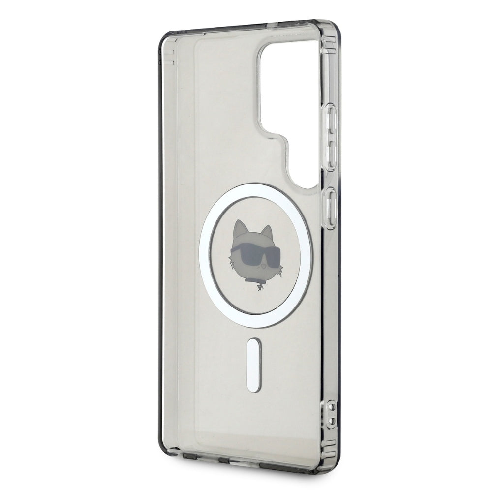 Etui MagSafe dla Samsung Galaxy S25 Ultra S938, Karl Lagerfeld, IML Choupette's Head, Czarne