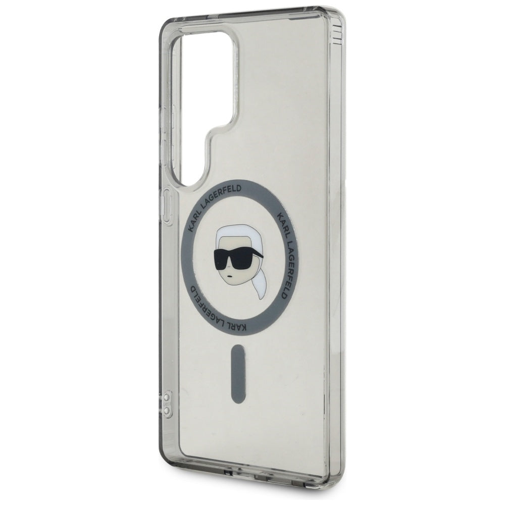 Etui MagSafe dla Samsung Galaxy S25 Ultra S938, Karl Lagerfeld, IML Karl's Head, Czarne