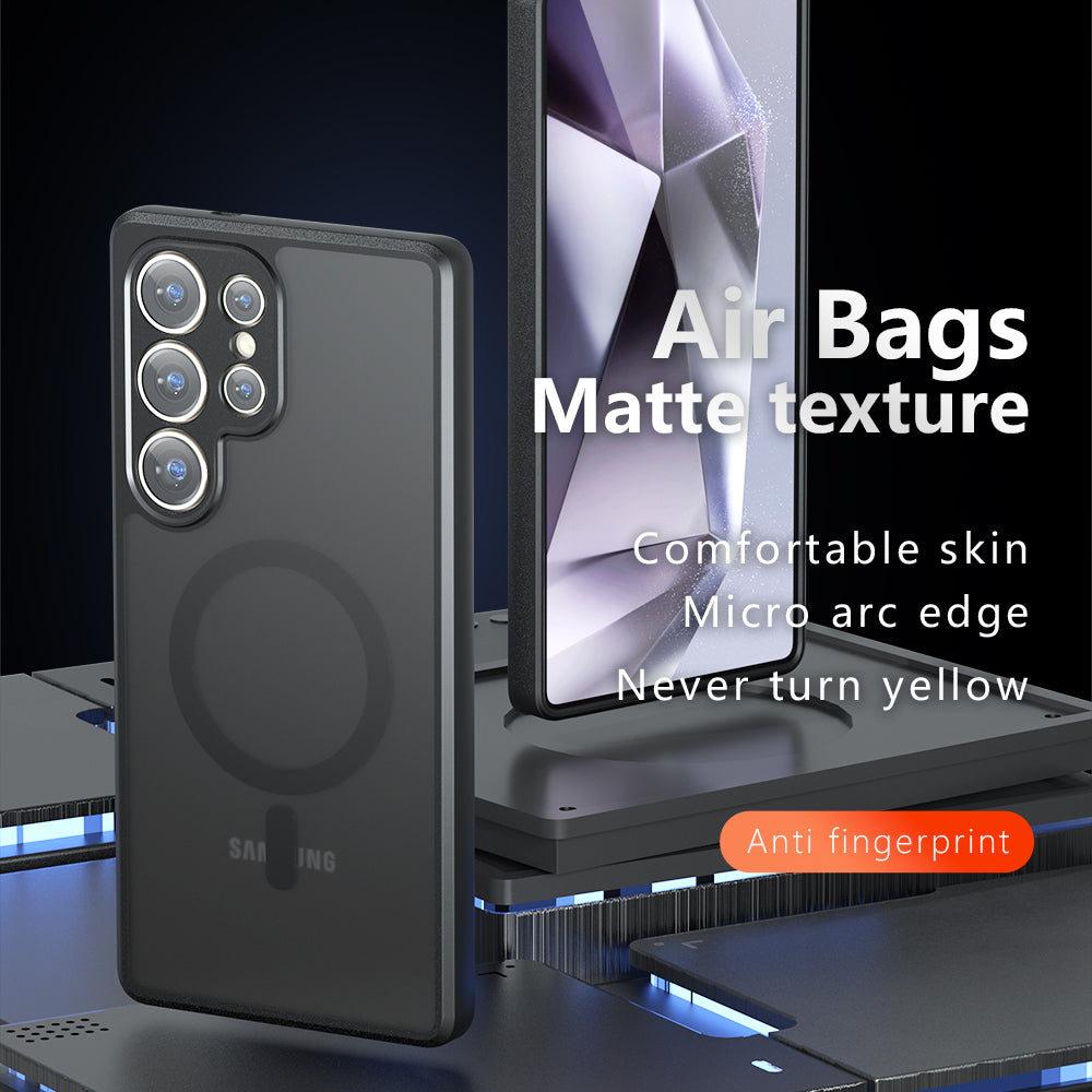 Etui MagSafe do Samsung Galaxy S25 Ultra S938, Techsuit, PureFrost, Czarna Satynowa