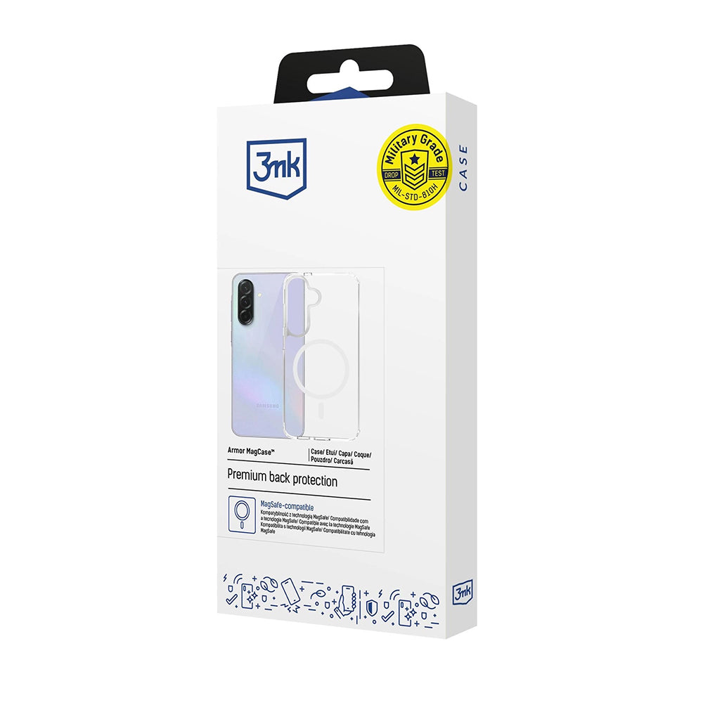 Etui MagSafe dla Samsung Galaxy S26, 3MK, Armor MagCase, Przezroczyste