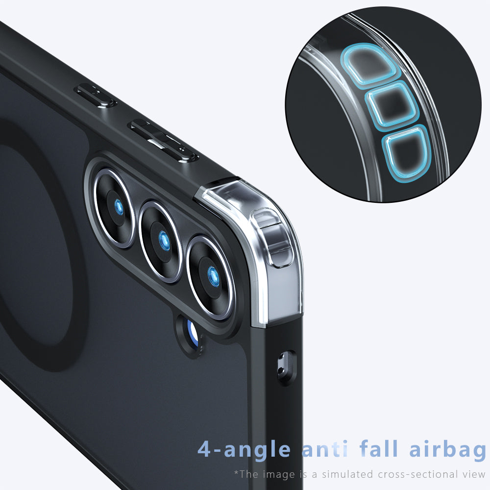 Etui MagSafe do Samsung Galaxy S26 FE S741, Techsuit, PureFrost, Czarna Satynowa