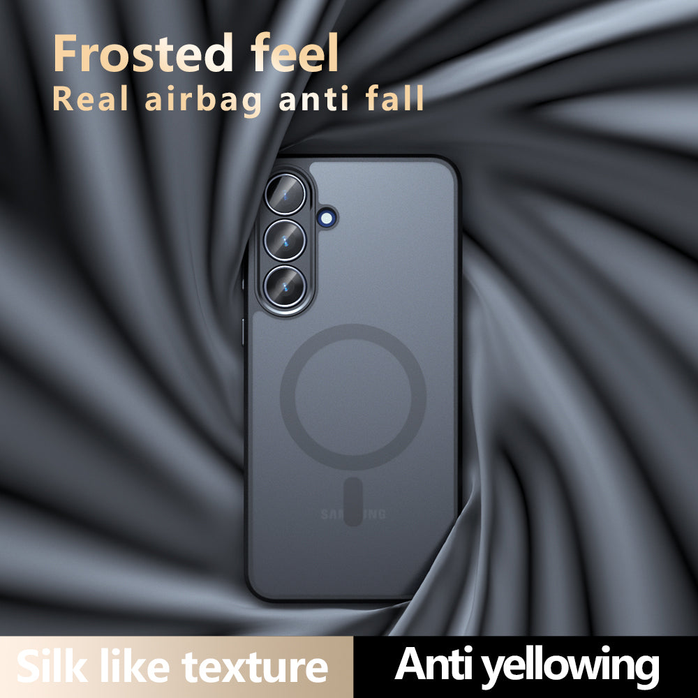 Etui MagSafe do Samsung Galaxy S26 FE S741, Techsuit, PureFrost, Czarna Satynowa