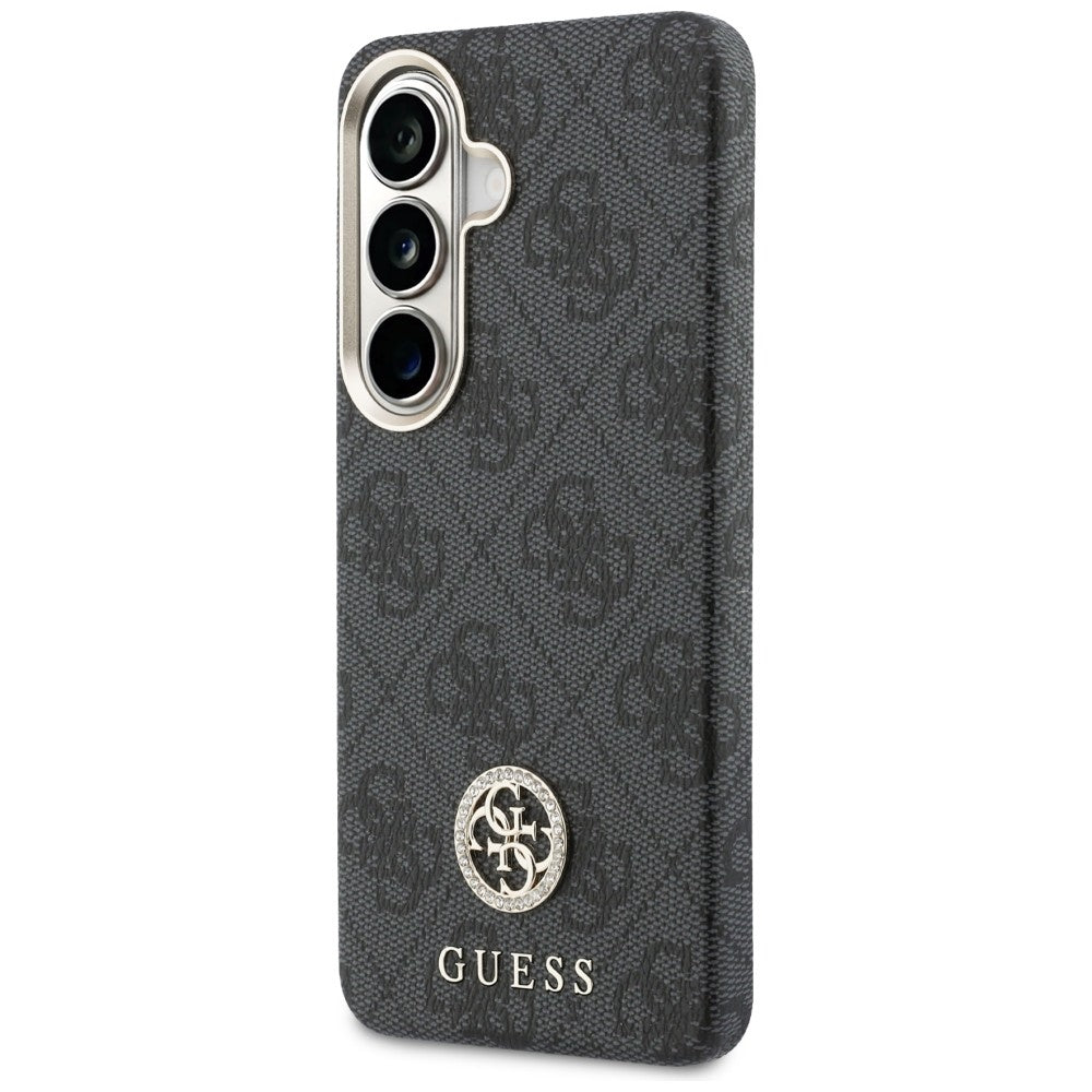 Etui MagSafe do Samsung Galaxy S26 Plus S947, Guess, 4G Rhinestone Round Logo, czarne