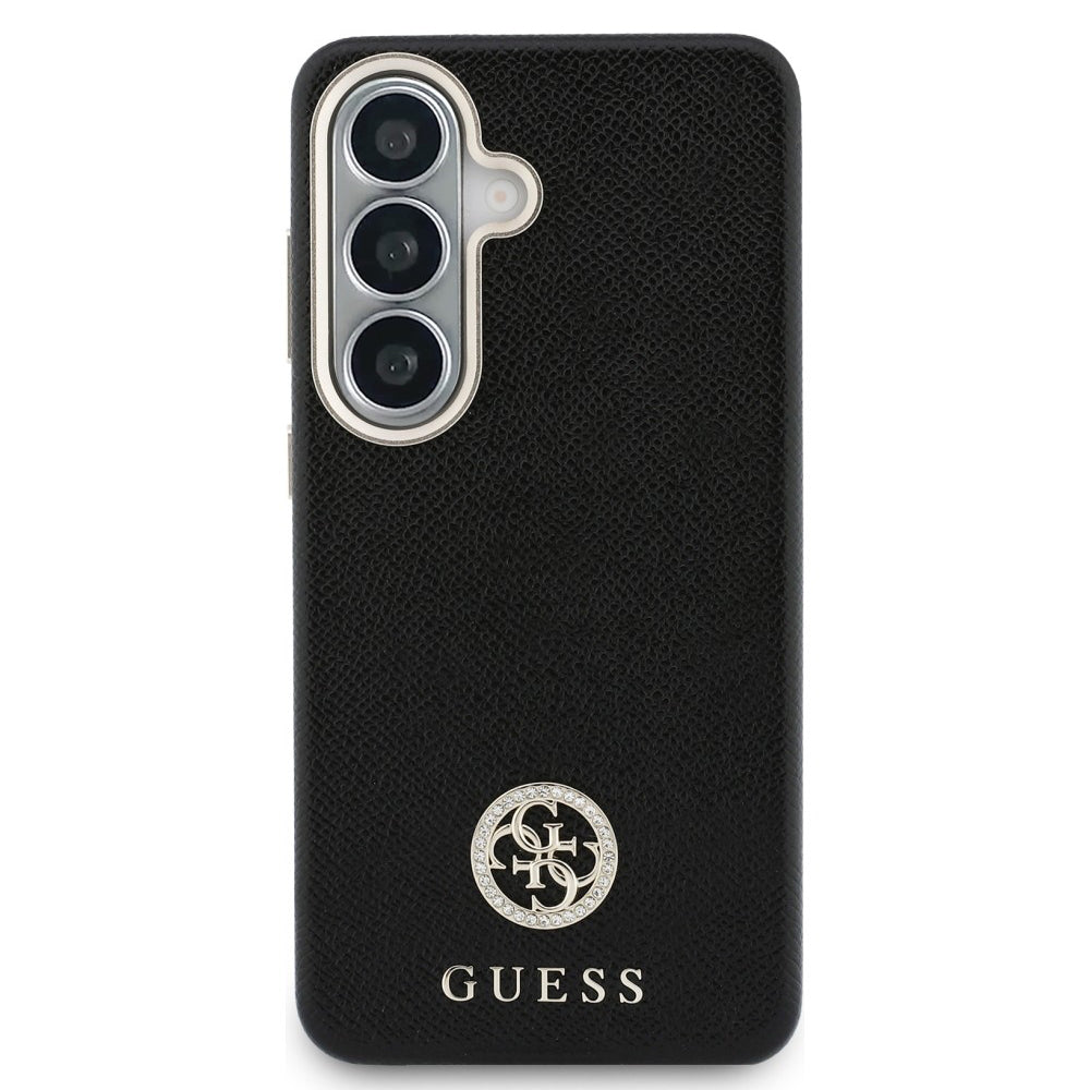 Etui MagSafe dla Samsung Galaxy S26 Plus S947, Guess, Rhinestone Round Logo, Czarne