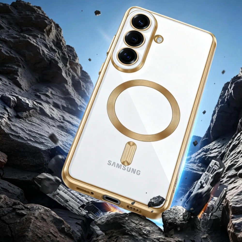 MagSafe Case for Samsung Galaxy S26 Plus S947, Techsuit, Luxury Crystal, Gold