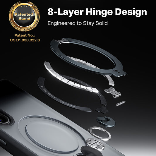 Etui MagSafe dla Samsung Galaxy S26 Plus, Torras, Ostand Spin, Czarne