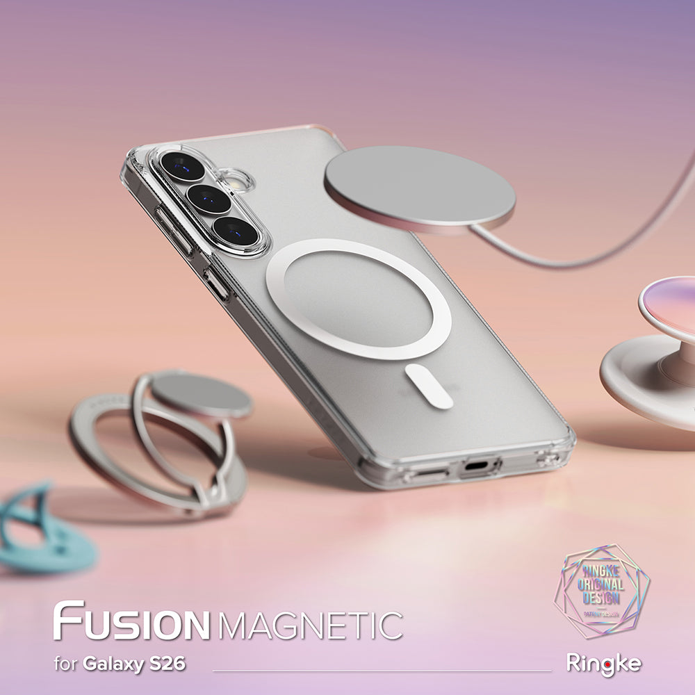 Etui MagSafe dla Samsung Galaxy S26 S942, Ringke, Fusion, Matowe Przezroczyste