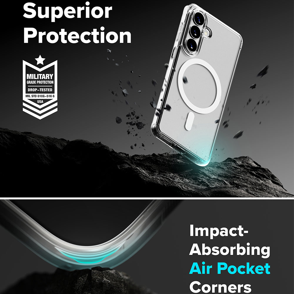 Etui MagSafe dla Samsung Galaxy S26 S942, Ringke, Fusion, Matowe Przezroczyste