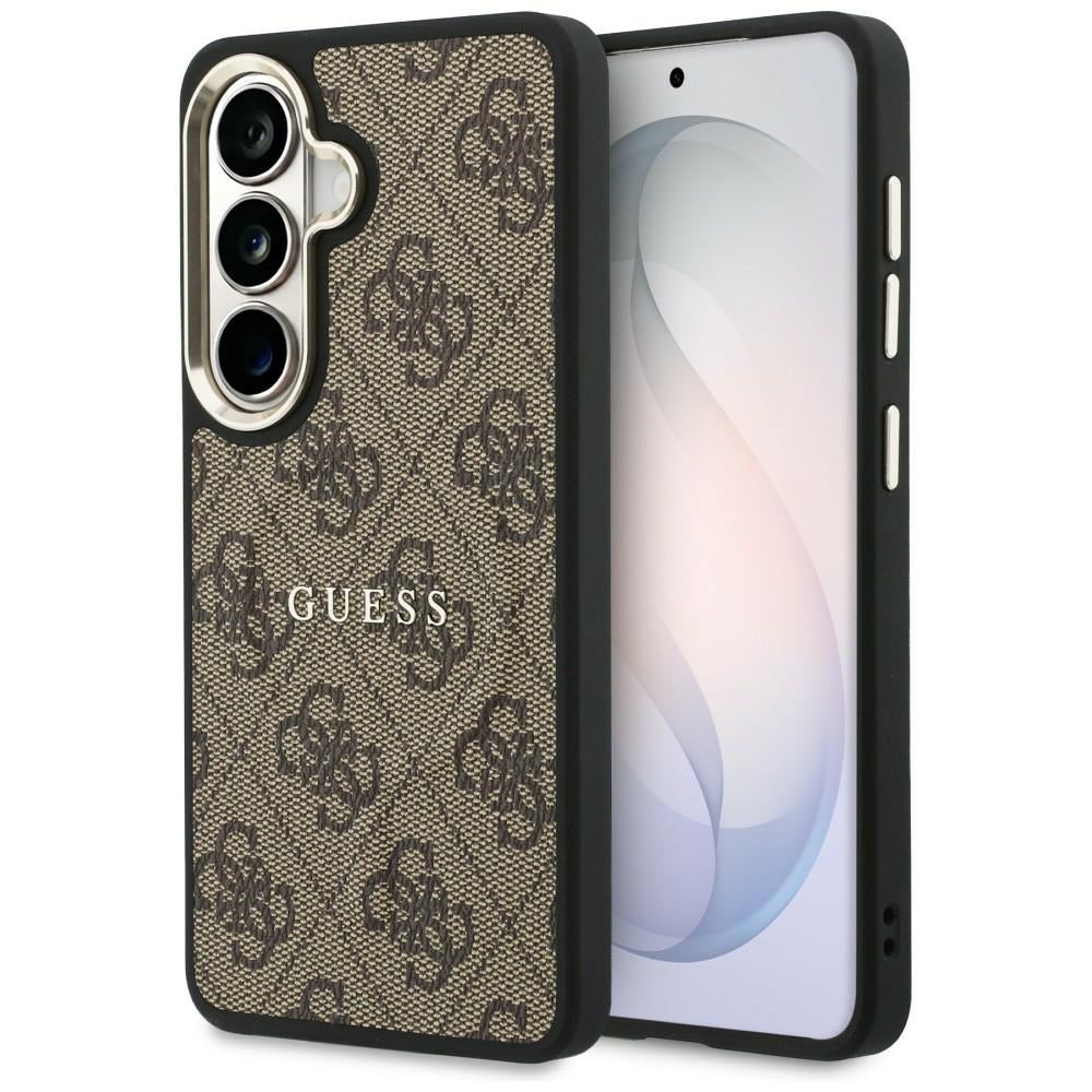 Etui MagSafe dla Samsung Galaxy S26 S942, Guess, 4G Embossed Ring, Brązowy