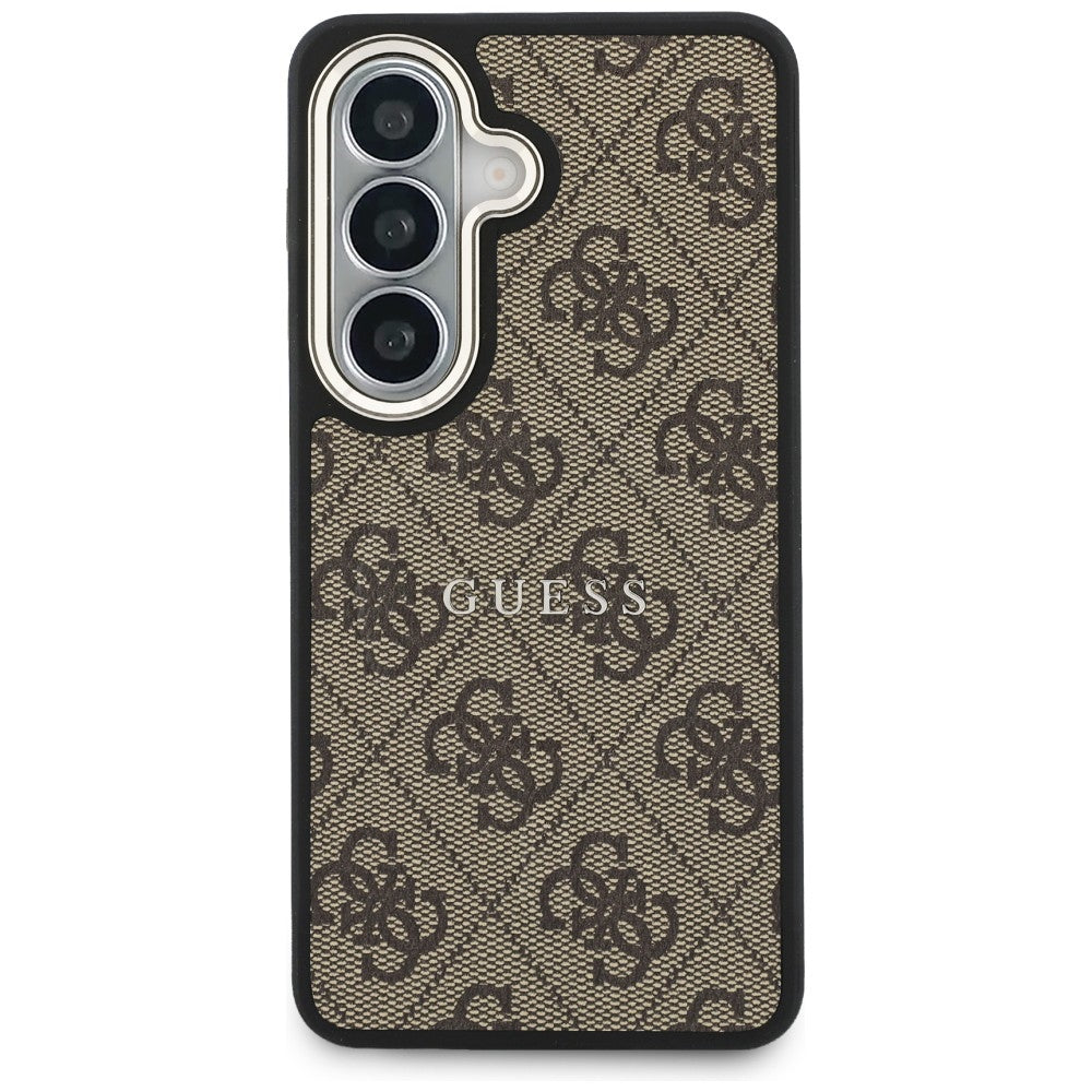 Etui MagSafe dla Samsung Galaxy S26 S942, Guess, 4G Embossed Ring, Brązowy