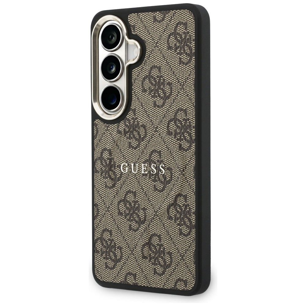 Etui MagSafe dla Samsung Galaxy S26 S942, Guess, 4G Embossed Ring, Brązowy