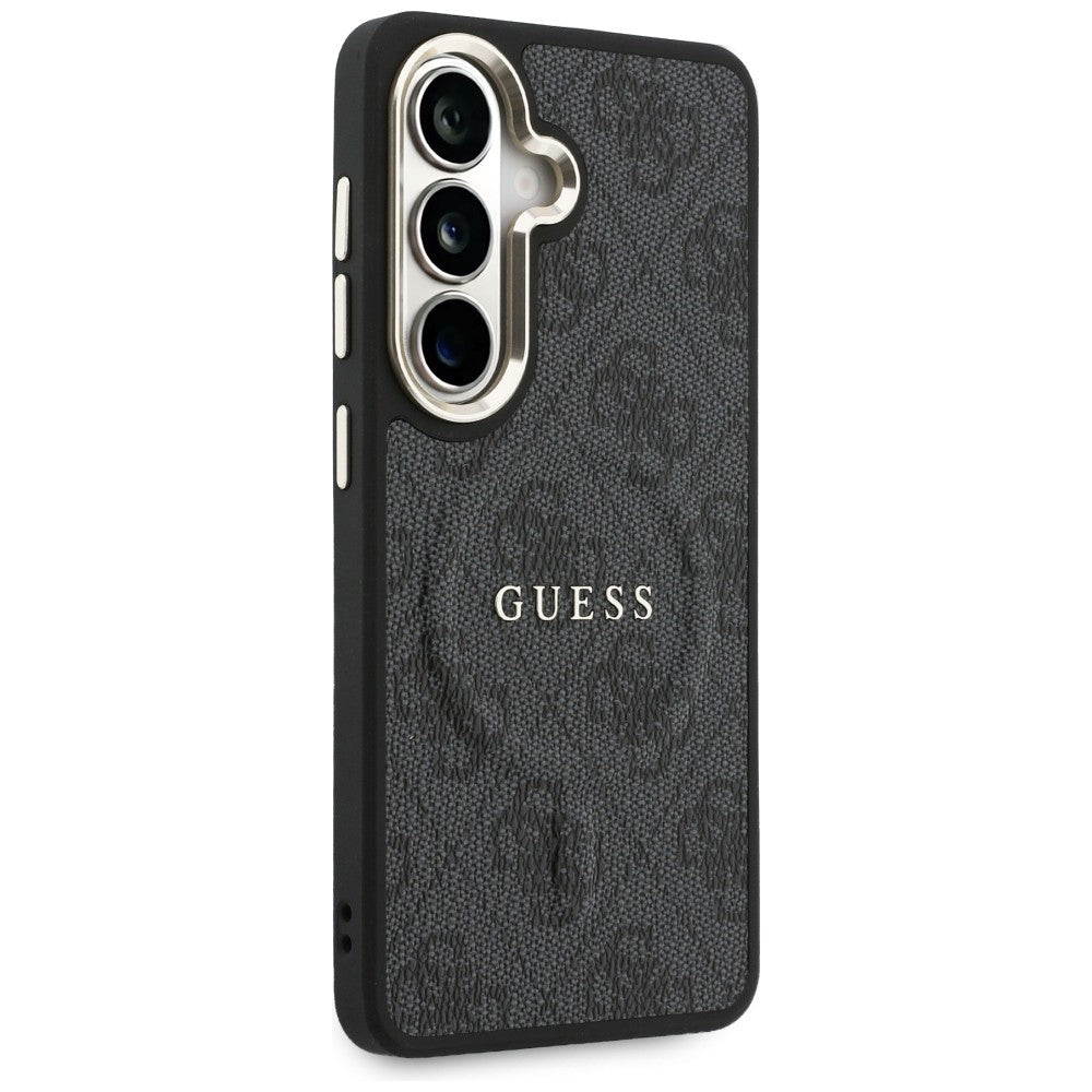 Etui MagSafe dla Samsung Galaxy S26 S942, Guess, 4G Embossed Ring, Czarne