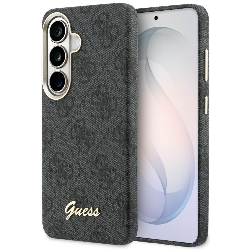 Etui MagSafe dla Samsung Galaxy S26 S942, Guess, 4G Script Logo, Czarne
