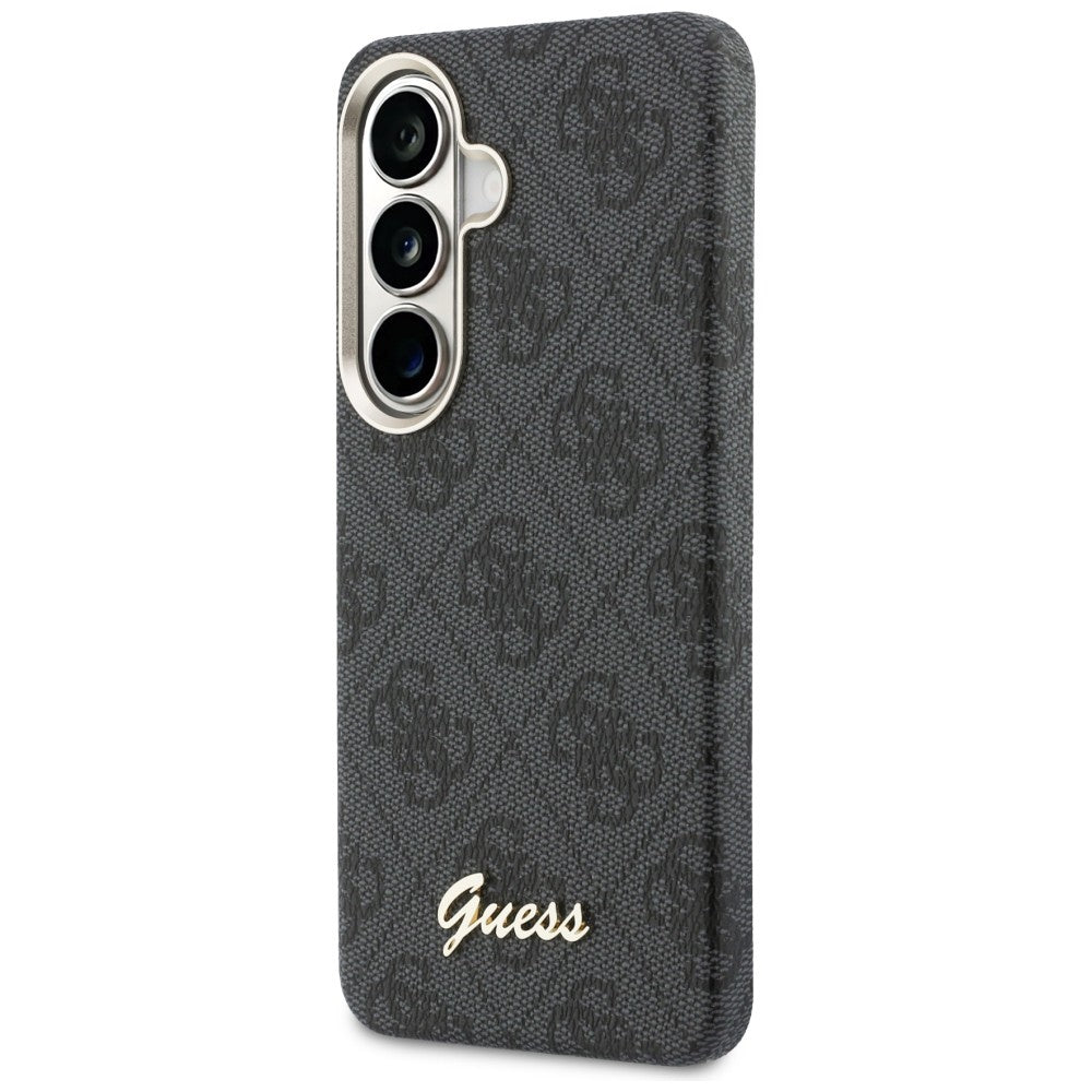 Etui MagSafe dla Samsung Galaxy S26 S942, Guess, 4G Script Logo, Czarne