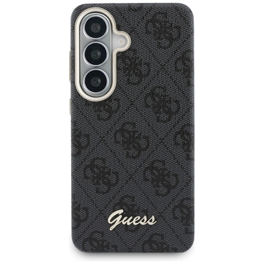 Etui MagSafe dla Samsung Galaxy S26 S942, Guess, 4G Script Logo, Czarne
