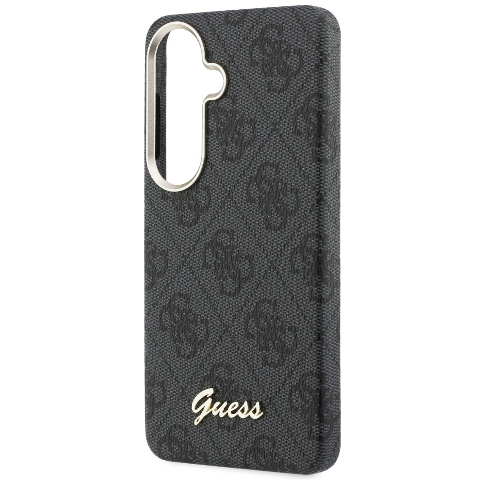 Etui MagSafe dla Samsung Galaxy S26 S942, Guess, 4G Script Logo, Czarne