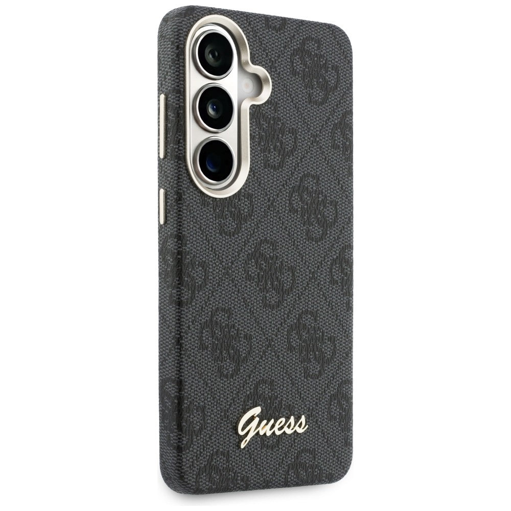 Etui MagSafe dla Samsung Galaxy S26 S942, Guess, 4G Script Logo, Czarne