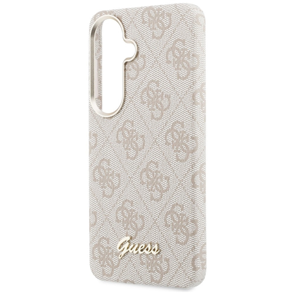 Etui MagSafe dla Samsung Galaxy S26 S942, Guess, 4G Script Logo, Różowy