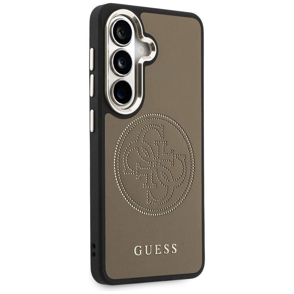 Etui MagSafe dla Samsung Galaxy S26 S942, Guess, Perforated Logo, Brązowy