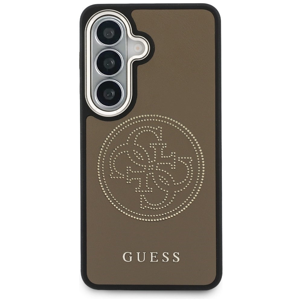 Etui MagSafe dla Samsung Galaxy S26 S942, Guess, Perforated Logo, Brązowy