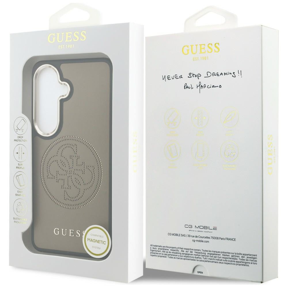 Etui MagSafe dla Samsung Galaxy S26 S942, Guess, Perforated Logo, Brązowy