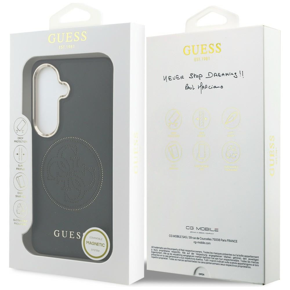 Etui MagSafe dla Samsung Galaxy S26 S942, Guess, Perforated Logo, Czarne