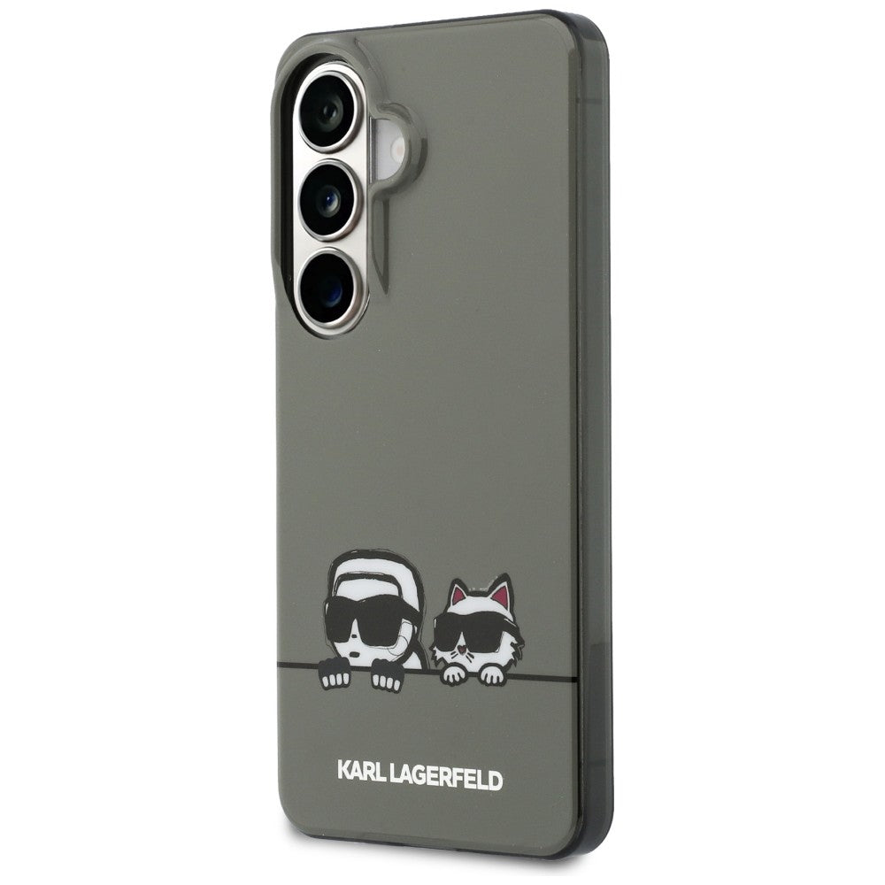Etui MagSafe dla Samsung Galaxy S26 S942, Karl Lagerfeld, IML Karl & Choupette Peekaboo Logo, Czarne