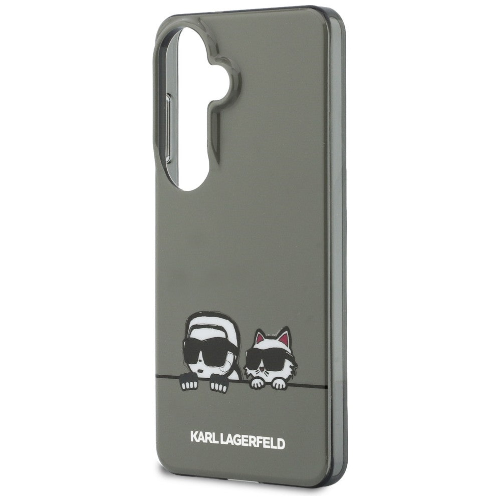 Etui MagSafe dla Samsung Galaxy S26 S942, Karl Lagerfeld, IML Karl & Choupette Peekaboo Logo, Czarne
